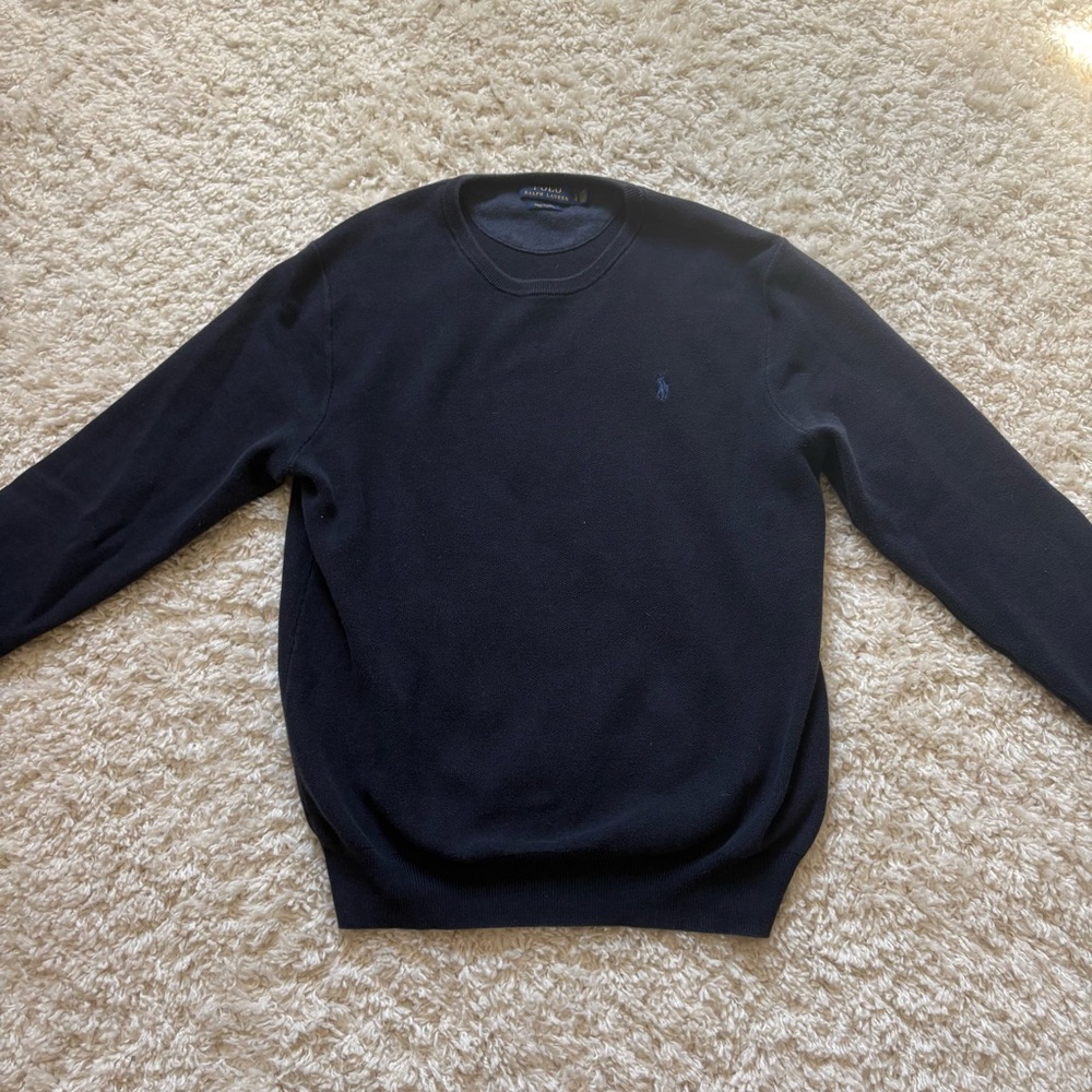 Polo Ralph Lauren Navy Knit Crewneck. Size L.
